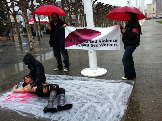 Protest as part of the International Day to End Violence Against Sex Workers Image by Flickr user Steve Rhodes