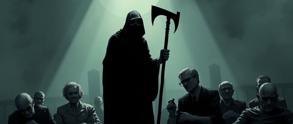 Grim reaper with men